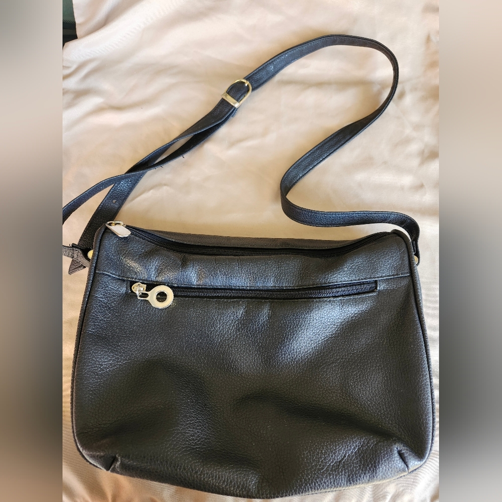 Black Worthington Leather Crossbody Bag